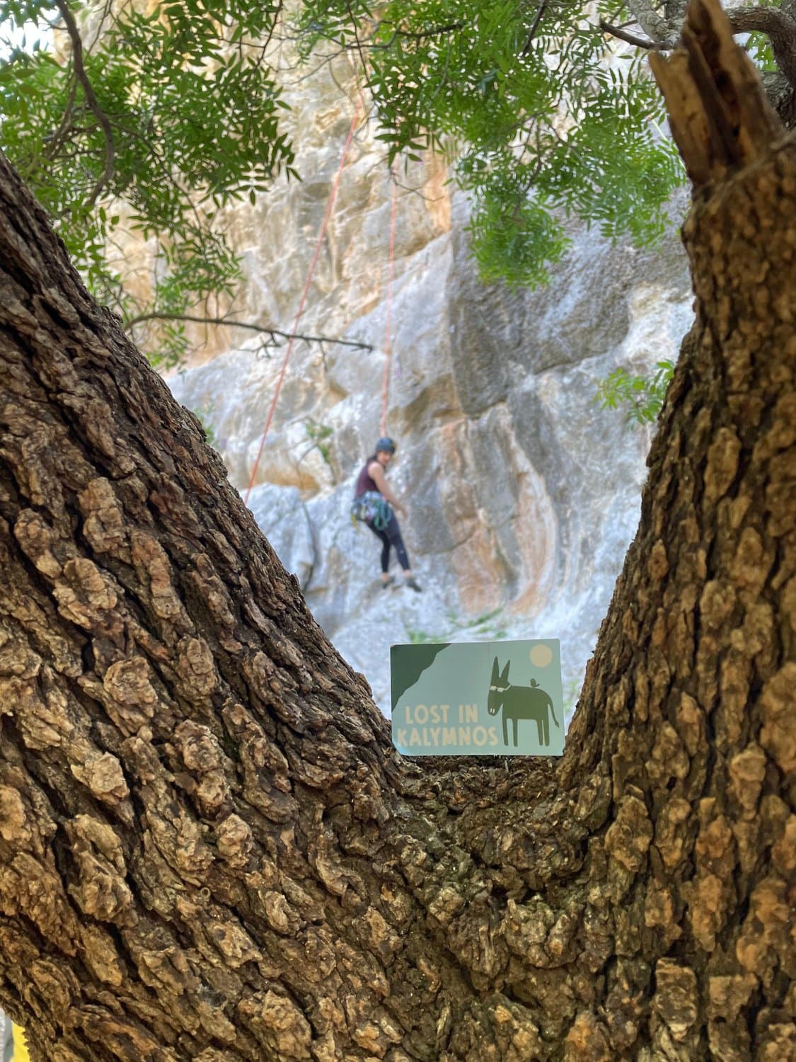 Lost In Kalymnos sign at Gamos